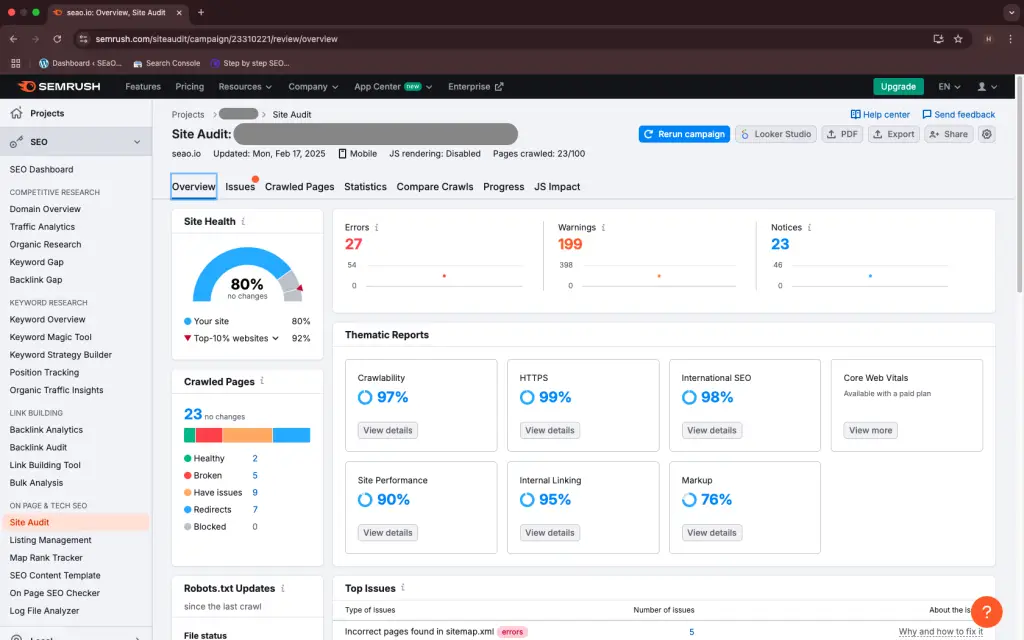Basic SEO Audit for Dive Centres